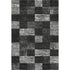 5' X 8' Black Gray And Silver Geometric Washable Area Rug With UV Protection