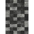 5' X 8' Black Gray And Silver Geometric Washable Area Rug With UV Protection