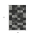 8' X 10' Black Gray And Silver Geometric Washable Area Rug With UV Protection