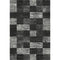 8' X 10' Black Gray And Silver Geometric Washable Area Rug With UV Protection