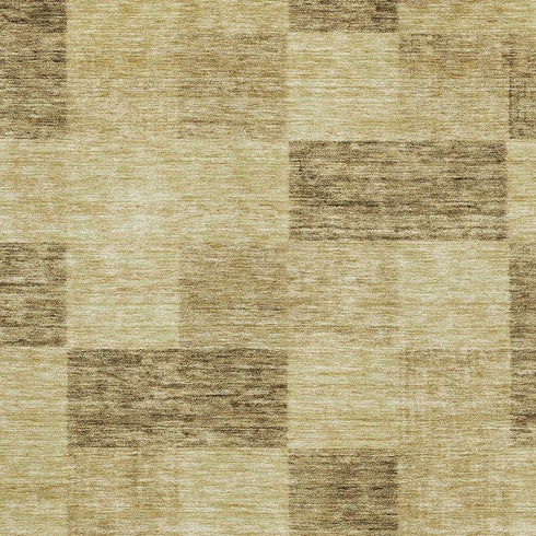 5' X 8' Gold And Wheat Geometric Washable Area Rug With UV Protection