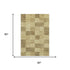 5' X 8' Gold And Wheat Geometric Washable Area Rug With UV Protection