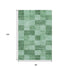 8' X 10' Green And Mint Green Geometric Washable Area Rug With UV Protection