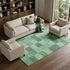 8' X 10' Green And Mint Green Geometric Washable Area Rug With UV Protection