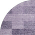 8' Purple And Lavender Geometric Washable Round Rug With UV Protection