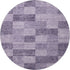 8' Purple And Lavender Geometric Washable Round Rug With UV Protection