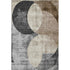 5' X 8' Pewter Brown And Beige Geometric Washable Area Rug With UV Protection