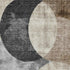 5' X 8' Pewter Brown And Beige Geometric Washable Area Rug With UV Protection