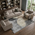 8' X 10' Pewter Brown And Beige Geometric Washable Area Rug With UV Protection