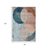 8' X 10' Rust Teal And Beige Geometric Washable Area Rug With UV Protection