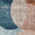 8' X 10' Rust Teal And Beige Geometric Washable Area Rug With UV Protection