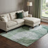 8' X 10' Aqua Green And Teal Geometric Washable Area Rug With UV Protection