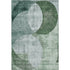 8' X 10' Aqua Green And Teal Geometric Washable Area Rug With UV Protection