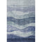 5' X 8' Blue And Sky Blue Abstract Washable Area Rug With UV Protection