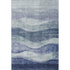 5' X 8' Blue And Sky Blue Abstract Washable Area Rug With UV Protection