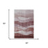 5' X 8' Blush And Pink Abstract Washable Area Rug With UV Protection