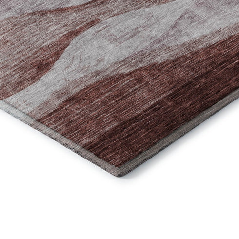 8' X 10' Blush And Pink Abstract Washable Area Rug With UV Protection