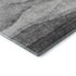 8' Gray And Silver Abstract Washable Round Rug With UV Protection
