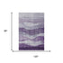 8' X 10' Lavender And Lilac Abstract Washable Area Rug With UV Protection