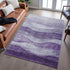 8' X 10' Lavender And Lilac Abstract Washable Area Rug With UV Protection