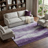 8' X 10' Lavender And Lilac Abstract Washable Area Rug With UV Protection