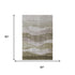 5' X 8' Taupe And Beige Abstract Washable Area Rug With UV Protection