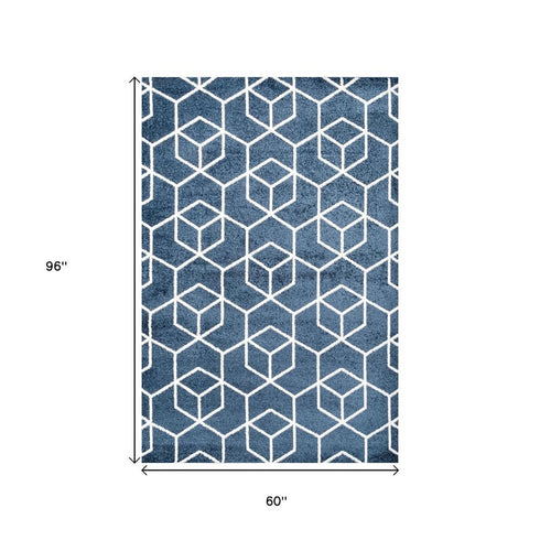 5' X 8' Diamond Area Rug