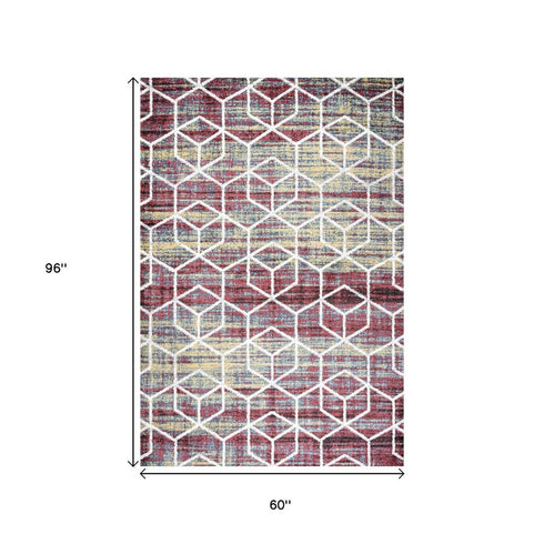 5' X 8' Diamond Area Rug