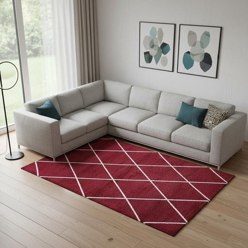 8' X 10' Diamond Area Rug