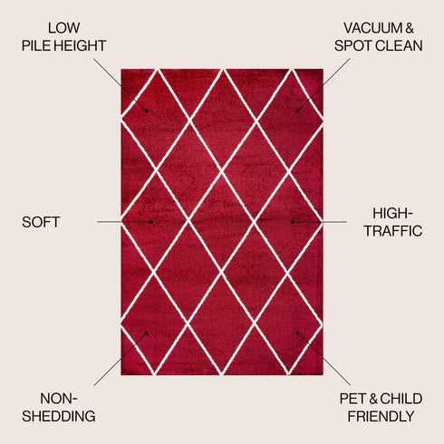 8' X 10' Diamond Area Rug