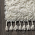 5' X 8' White Area Rug With Fringe