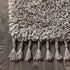 5' X 8' Gray Area Rug With Fringe