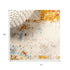 8' Blue Off White And Orange Abstract Runner Rug