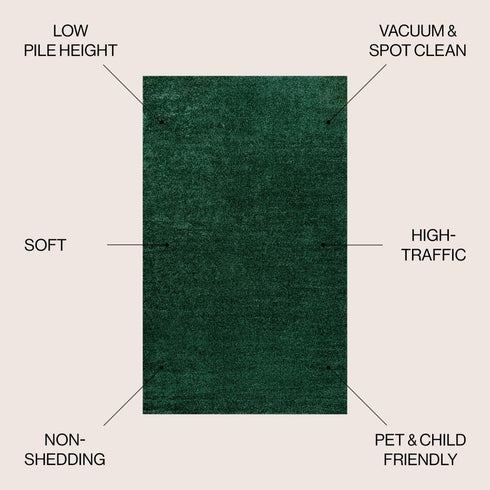 9' X 12' Emerald Area Rug