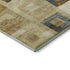 5' X 8' Beige Teal And Gold Geometric Washable Area Rug With UV Protection