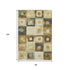 8' X 10' Beige Teal And Gold Geometric Washable Area Rug With UV Protection