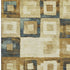 8' X 10' Beige Teal And Gold Geometric Washable Area Rug With UV Protection