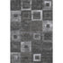 5' X 8' Black Silver And Gray Geometric Washable Area Rug With UV Protection