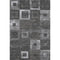 8' X 10' Black Silver And Gray Geometric Washable Area Rug With UV Protection