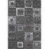 8' X 10' Black Silver And Gray Geometric Washable Area Rug With UV Protection