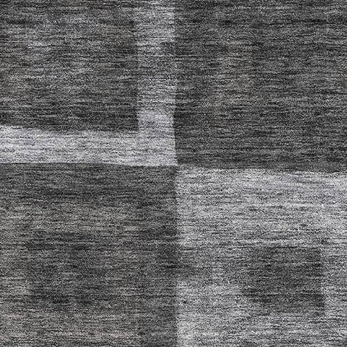 8' X 10' Black Silver And Gray Geometric Washable Area Rug With UV Protection