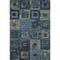 5' X 8' Blue And Green Geometric Washable Area Rug With UV Protection
