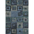 5' X 8' Blue And Green Geometric Washable Area Rug With UV Protection