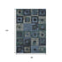 8' X 10' Blue And Green Geometric Washable Area Rug With UV Protection
