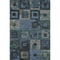 8' X 10' Blue And Green Geometric Washable Area Rug With UV Protection