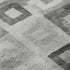 9' X 12' Gray And Silver Geometric Washable Area Rug With UV Protection