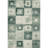 5' X 8' Green And Ivory Geometric Washable Area Rug With UV Protection