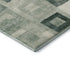 5' X 8' Green And Ivory Geometric Washable Area Rug With UV Protection