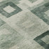 5' X 8' Green And Ivory Geometric Washable Area Rug With UV Protection