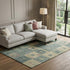 8' X 10' Sage Beige And Taupe Geometric Washable Area Rug With UV Protection